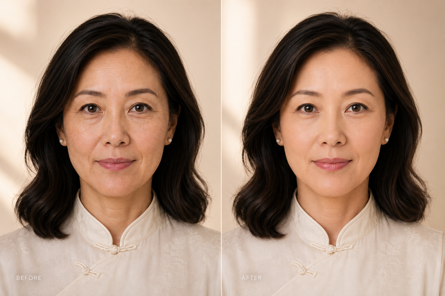 Before and after — wrinkle relaxers